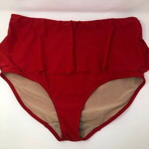 Lela Rose Cacique Red Swim Bottoms Size 20